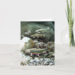 Trout Fish Note Card Karte