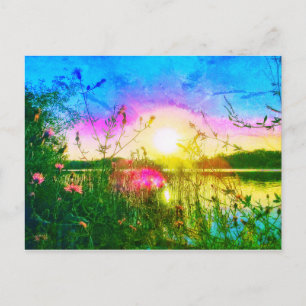 TROUT LAKE GREEN POSTCARD POSTKARTE