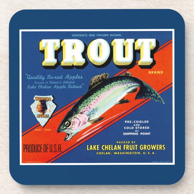 Trout-Marke Untersetzer (Vorderseite)