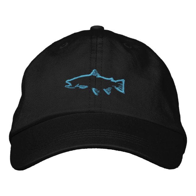 Trout Tracker Hat - Blue Bestickte Kappe (Vorderseite)