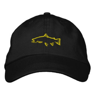 Trout Tracker Hat - Gelb Bestickte Baseballkappe