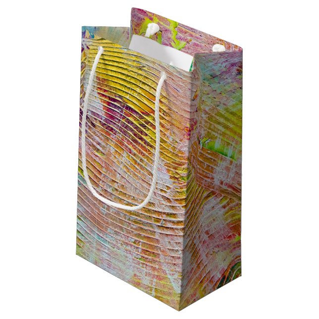 Troweliert Abstrakt Kleine Geschenktüte (Rückseite Schrägansicht)
