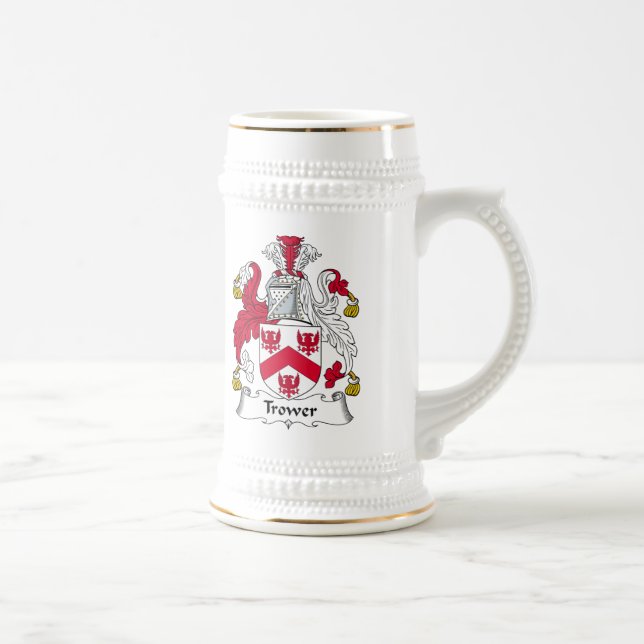 Trower Familienwappen Bierglas (Rechts)