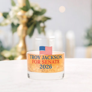Troy Jackson für den Senat 2026 Wahlparty Whiskyglas