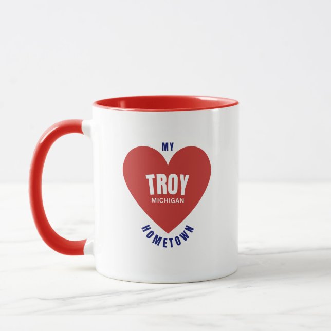 Troy Michigan Heimat Kaffee Tasse (Links)
