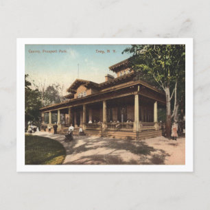 Troy NY Casino, Prospect Park, 1910 Vintag Postkarte