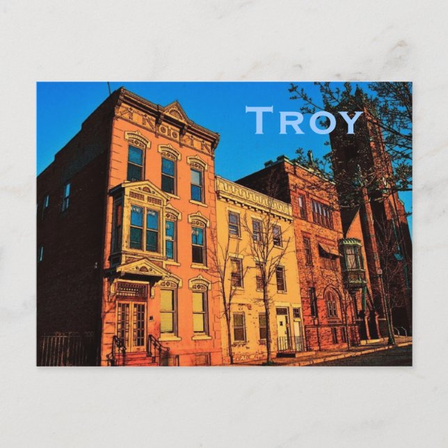 Troy (NY) Postkarte (Vorderseite)