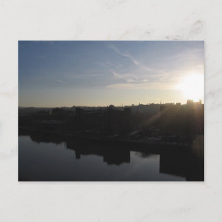 troy Sonnenaufgang auf dem Hudson Postkarte