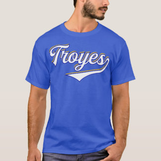 Troyes France Vintag Sports Typografy T-Shirt