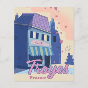 Troyes Frankreich Reiseplakat Flyer