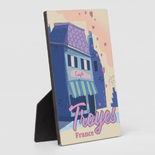 Troyes Frankreich Reiseplakat Fotoplatte