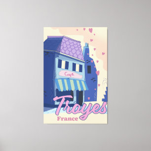Troyes Frankreich Reiseplakat Leinwanddruck