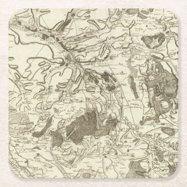 Troyes Rechteckiger Pappuntersetzer (Vorderseite)