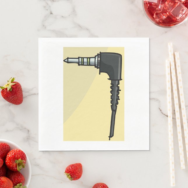 TRRS Audio Jack Connector Tech Gadget Illustration Serviette (Von Creator hochgeladen)