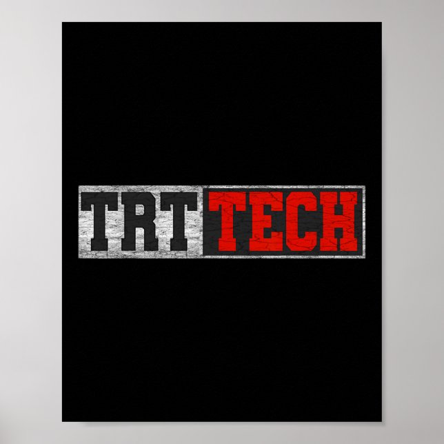 Trt Tech Funny Fitness Workout Cool Gym Poster (Vorne)