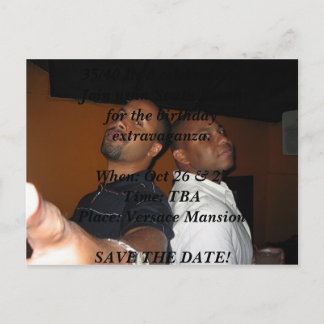 Tru und kenny, 35/40 Seine a Feier. Kommen Sie mit Einladungspostkarte