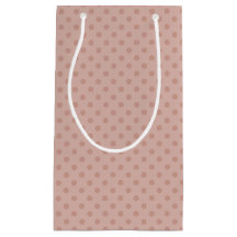 Trübe Taupe/Roségoldene Punkte Geschenktüte
