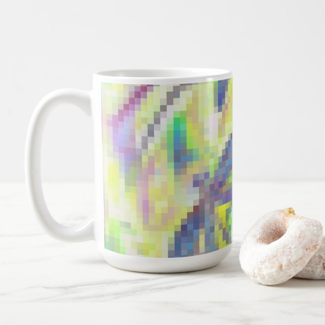 Trüber Libellen Regenbogen Kaffeetasse (Mit Donut)