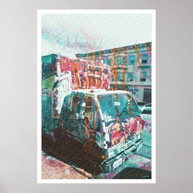 Truck-A-Licious Bang (Graffiti-Liebe) Poster (Vorne)