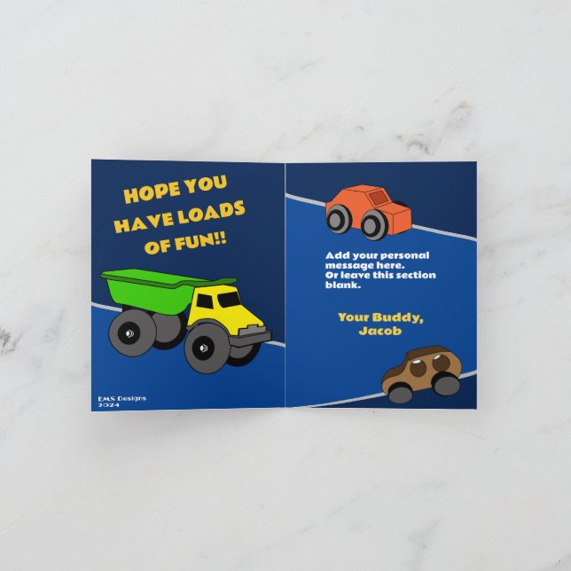 Truck Birthday Card (Innenseite)
