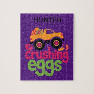 "TRUCK CRUSHING EIER" PUZZLE PERSONALISIERT.