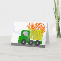 Truck Delivery Yellow Birthday