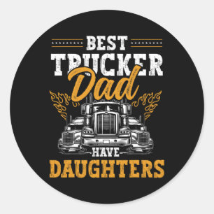 Truck Driver Best Trucker Vater je LKW Pater Runder Aufkleber