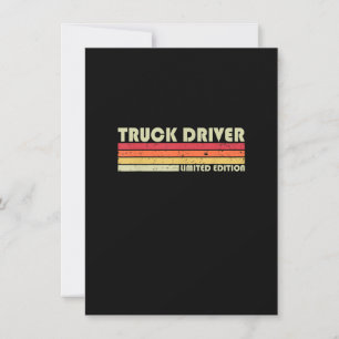 TRUCK DRIVER Funny Job Title Profession Birthday W Einladung