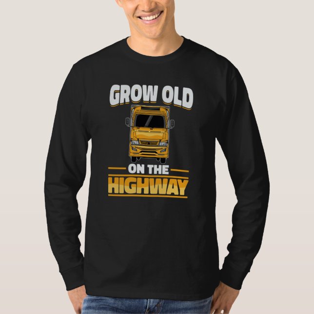 Truck Driver Rig Trucking  Old Man Trucker T-Shirt (Vorderseite)