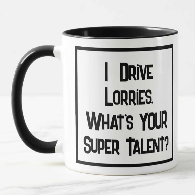 Truck Driver Super Talent. Zwei Tone-Kaffee-Tasse Tasse (Von Creator hochgeladen)