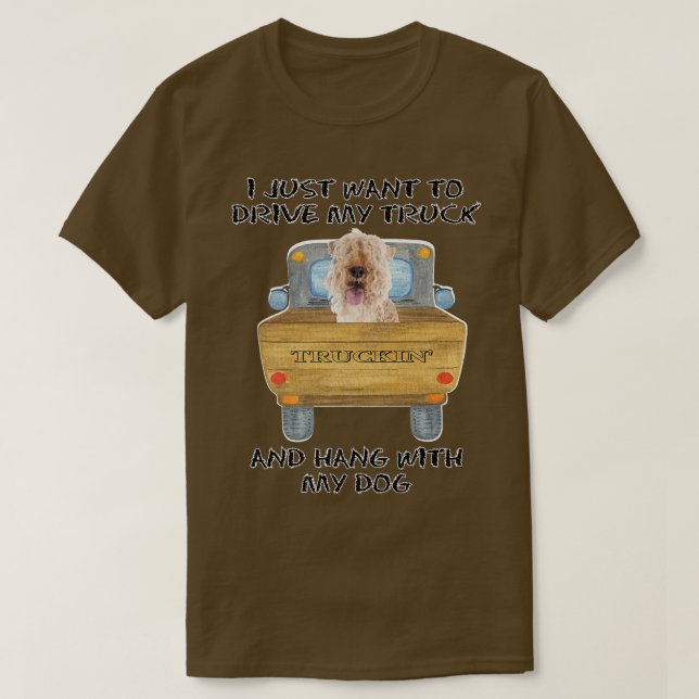 Truck Driving Dog Lakeland Terrier2802 T-Shirt (Design vorne)