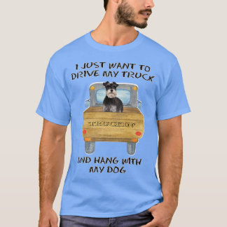 Truck Driving Dog Miniature Schnauzer 2 T-Shirt