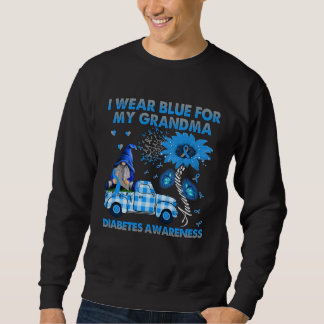 Truck-Gnom trägt Blau für Oma-Diabetes-Bewusstsein Sweatshirt