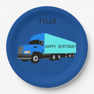 "TRUCK" Herzlichen Glückwunsch zum Geburtstag Tell Pappteller