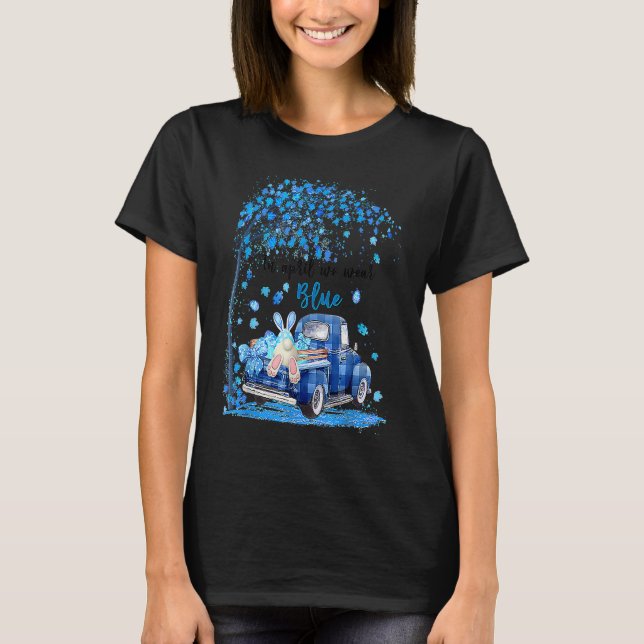 Truck in april we wear blue autism awareness T-Shirt (Vorderseite)