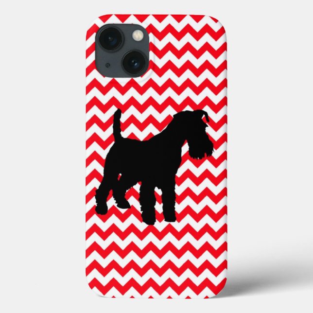 Truck Red Zig Zag mit Schnauzer Case-Mate iPhone Hülle (Rückseite)