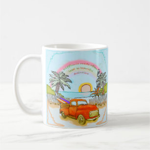 Truck Surfer Leuchtturm Tasse