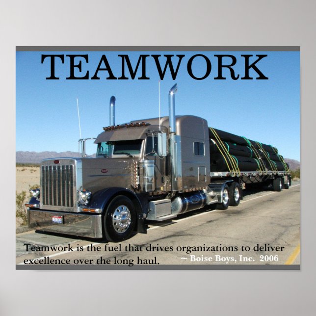 Truck Teamwork Poster (Vorne)