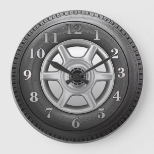 Truck Tire Men's Novelty Wall Clock Große Wanduhr