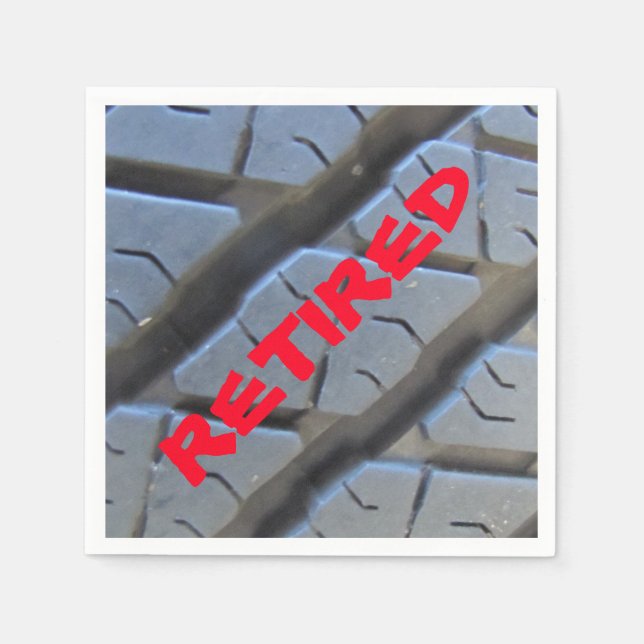 Truck Tire Retirement Cocktail Papier Napkins! Serviette (Vorderseite)