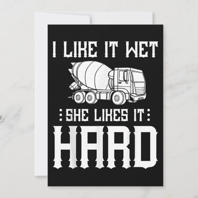 Truck-Treiber für Betonfertigarbeiter-Zement-Misch Einladung (Vorderseite)