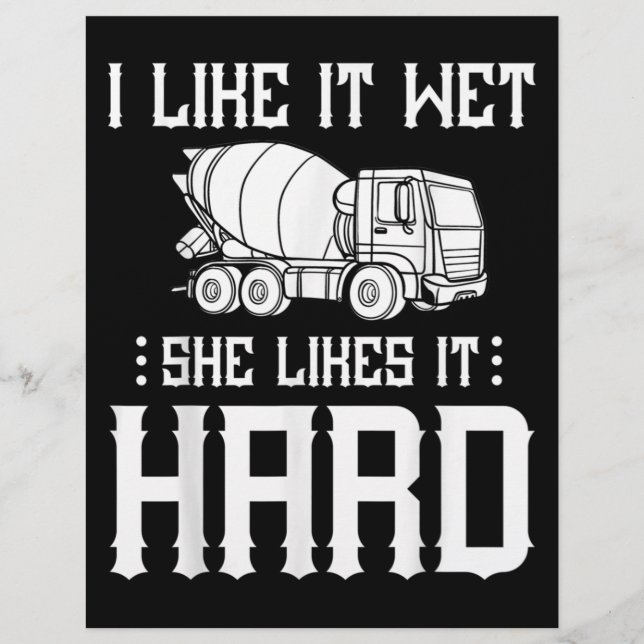 Truck-Treiber für Betonfertigarbeiter-Zement-Misch Flyer (Vorne)