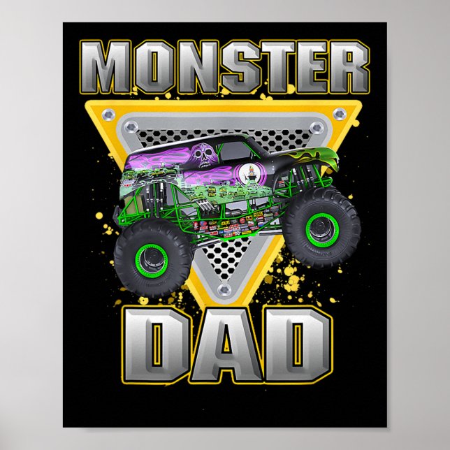 Truck Vater Vathers Day Monster Truck sind meine M Poster (Vorne)