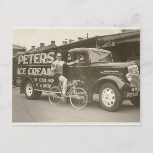 Truck von Peter's Ice Cream Reo, 1936 Postkarte