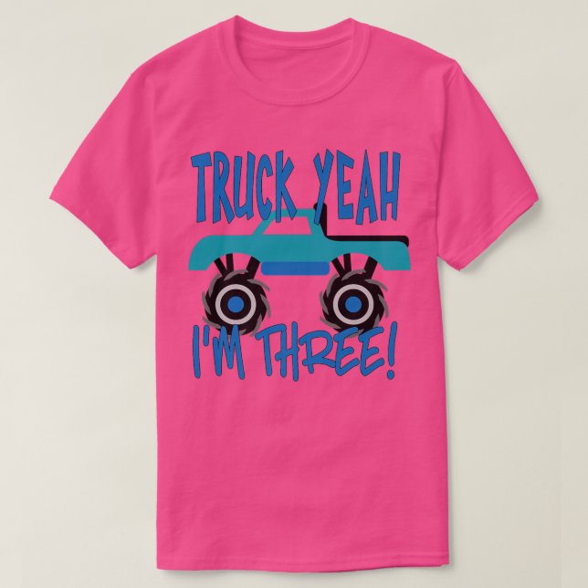 Truck Yeah, ich bin drei Monster Truck für 3 Jahre T-Shirt (Design vorne)