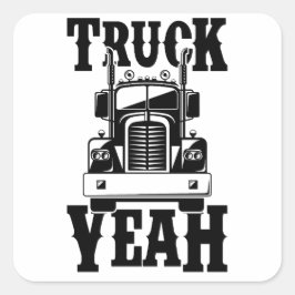 Truck Yeah Quadratischer Aufkleber