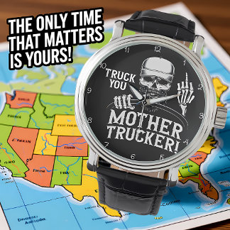 Truck You Mother Trucker Totenkopf! Armbanduhr