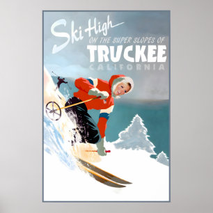 Truckee California Reiseplakat Sierra Nevada Poster