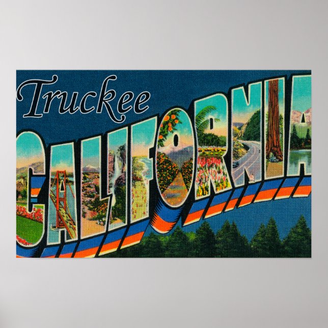 Truckee, Kalifornien - Große Briefszenen Poster (Vorne)