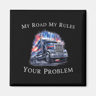Trucker Amerikanische Flagge LKW-Fahrer  Magnet